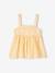 Blouse brodée en gaze de coton fille jaune pastel 1 - vertbaudet enfant 