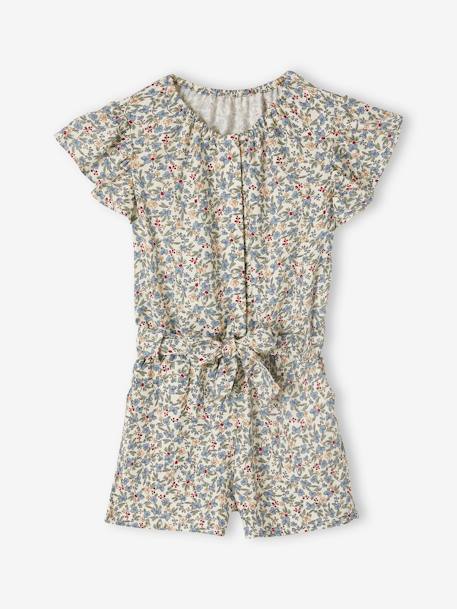 Combi-short fille beige imprimé fleurs roses+blanc imprimé+écru 10 - vertbaudet enfant 