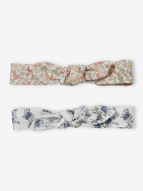 Bébé-Lot de 2 headbands bébé fille fleuris effet noué