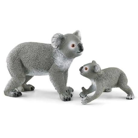 Figurine Maman et Bébé Koala, pour enfants dès 3 ans, 13,6 x 5,8 x 19,2 cm -Schleich 42566 WILD LIFE GRIS 4 - vertbaudet enfant 