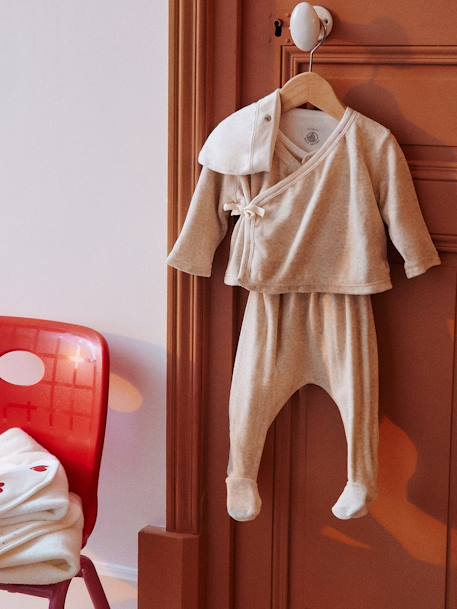 Ensembe 4 pièces en coton bébé PETIT BATEAU gris chiné 4 - vertbaudet enfant 