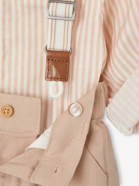 Ensemble cérémonie bébé : chemise + short + bretelles taupe 6 - vertbaudet enfant 