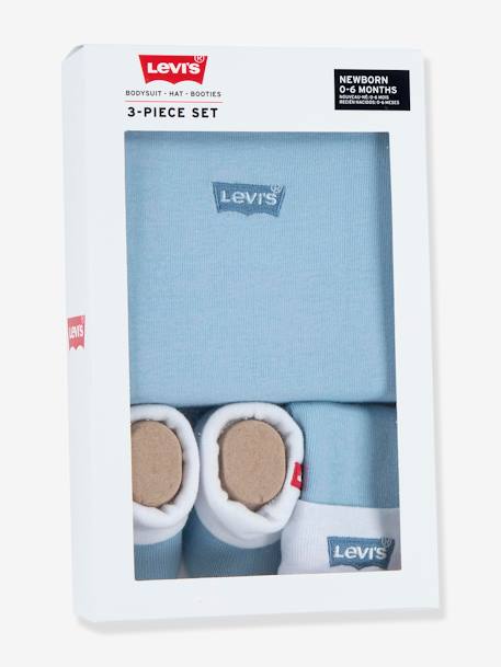 Ensemble 3 pièces bébé Batwin de Levi's® bleu ciel+rose pâle 2 - vertbaudet enfant 