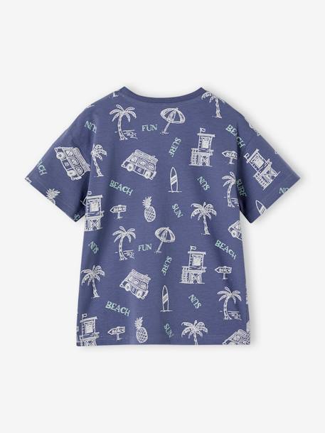 Tee-shirt motifs graphiques vacances garçon bleu ardoise 2 - vertbaudet enfant 