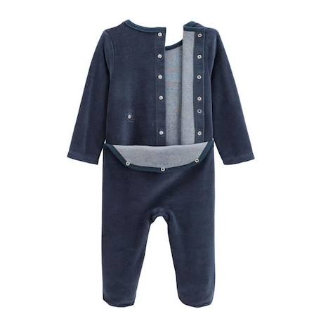 Pyjama bébé en velours Misscerise BLEU 4 - vertbaudet enfant 