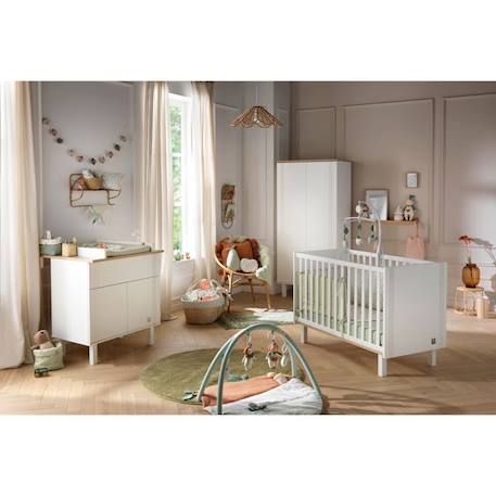 Commode 1 tiroir et 2 portes - Eleonore Blanc BLANC 6 - vertbaudet enfant 