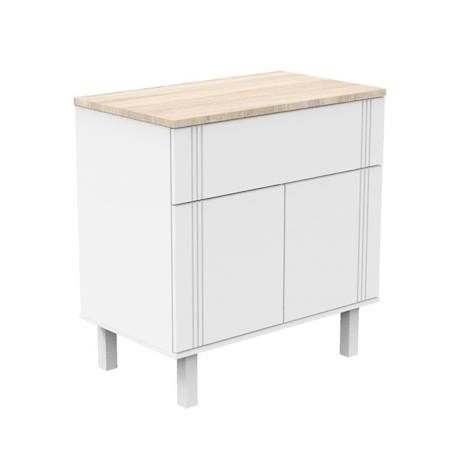 Commode 1 tiroir et 2 portes - Eleonore Blanc BLANC 1 - vertbaudet enfant 