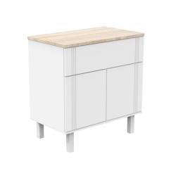 Chambre et rangement-Commode 1 tiroir et 2 portes - Eleonore Blanc