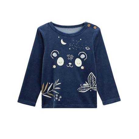 Pyjama bébé 2 pièces en velours Tropic Moon BLEU 2 - vertbaudet enfant 