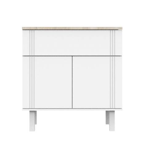 Commode 1 tiroir et 2 portes - Eleonore Blanc BLANC 2 - vertbaudet enfant 