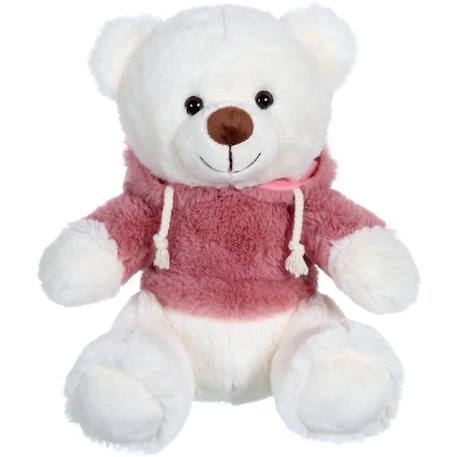 Ours en peluche GIPSY - Sweat friends vieux rose - 22 cm ROSE 1 - vertbaudet enfant 