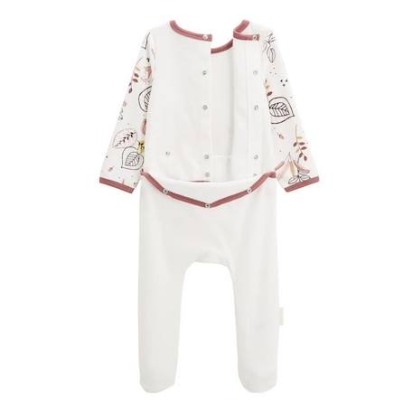 Pyjama bébé en velours Léonie BLANC 4 - vertbaudet enfant 