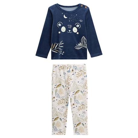 Bébé-Pyjama bébé 2 pièces en velours Tropic Moon