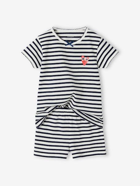 Lot de 2 pyjashorts rayés fille marine 2 - vertbaudet enfant 