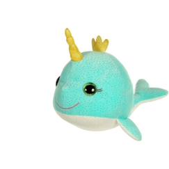 Jouet-Premier âge-Peluches-Peluche sonore GIPSY - Bella Bloo Friends narval 18 cm - Bleu turquoise - Pour enfant