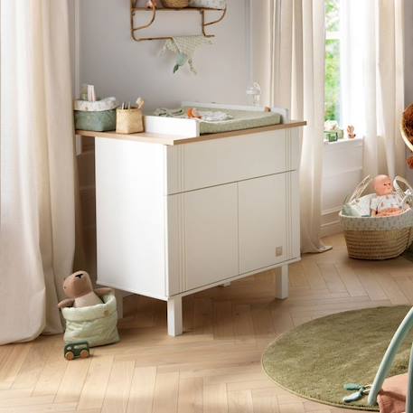 Commode 1 tiroir et 2 portes - Eleonore Blanc BLANC 5 - vertbaudet enfant 