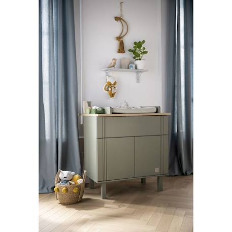 Commode 1 tiroir et 2 portes - Eleonore Kaki VERT 4 - vertbaudet enfant 