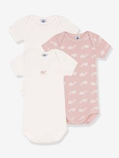 Bébé-Body-Lot de 3 bodies manches courtes baleines en coton PETIT BATEAU