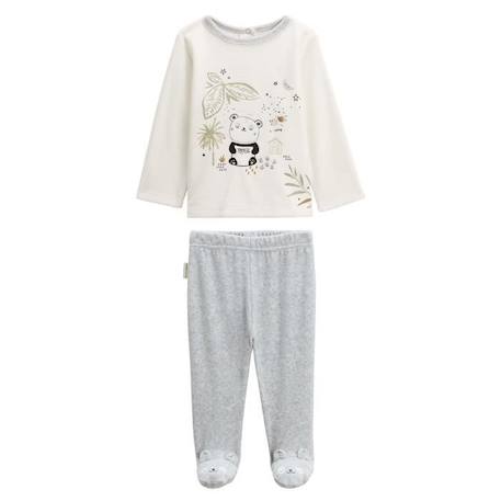 Pyjama bébé 2 pièces en velours Tropic Moon  - vertbaudet enfant