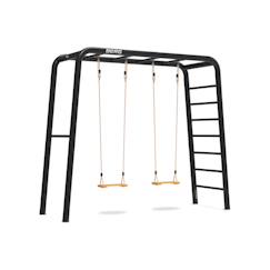 Jouet-Jeux de plein air-Jeux de jardin-Playbase 3 en 1 Aire de Jeux Medium avec barre fixe et échelle incl. 2 balançoire en bois, BERG