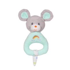 Hochet peluche - GIPSY - Modèle souris - Vert - 13 cm  - vertbaudet enfant