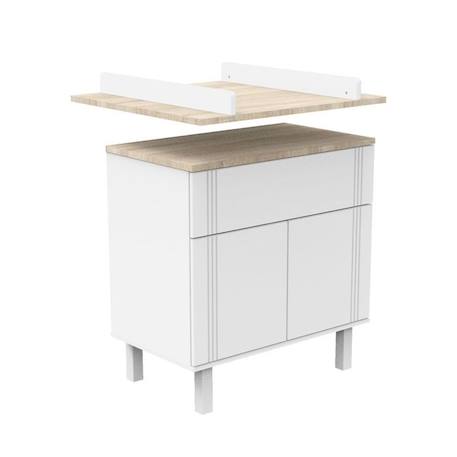 Commode 1 tiroir et 2 portes - Eleonore Blanc BLANC 3 - vertbaudet enfant 