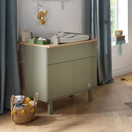 Commode 1 tiroir et 2 portes - Eleonore Kaki VERT 5 - vertbaudet enfant 