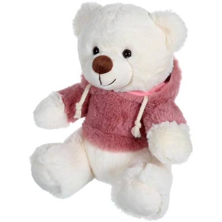 Ours en peluche GIPSY - Sweat friends vieux rose - 22 cm ROSE 2 - vertbaudet enfant 