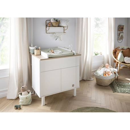 Commode 1 tiroir et 2 portes - Eleonore Blanc BLANC 4 - vertbaudet enfant 