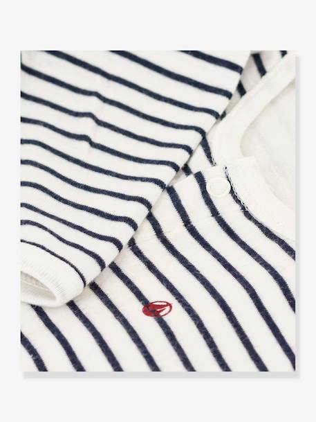 Bodypyjama à rayures en coton bébé PETIT BATEAU marine 5 - vertbaudet enfant 