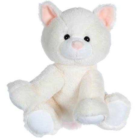 Peluche chat en peluche GIPSY Les amis floppy 30 cm - blanc et rose - dès la naissance BLANC 2 - vertbaudet enfant 