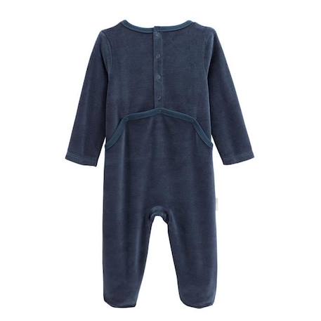 Pyjama bébé en velours Misscerise BLEU 2 - vertbaudet enfant 