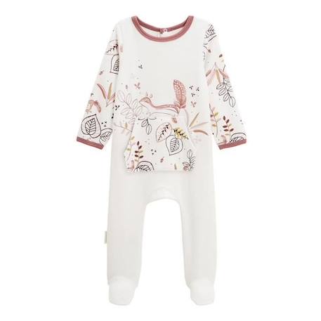 Pyjama bébé en velours Léonie BLANC 1 - vertbaudet enfant 