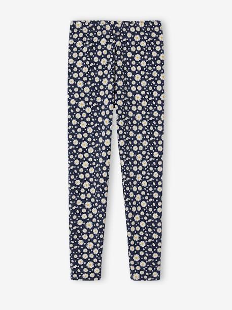 Lot de 2 leggings Basics fille écru+marine 4 - vertbaudet enfant 