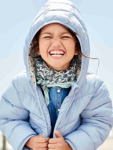 Doudoune légère à capuche fille bleu ciel+lichen+moutarde 6 - vertbaudet enfant 