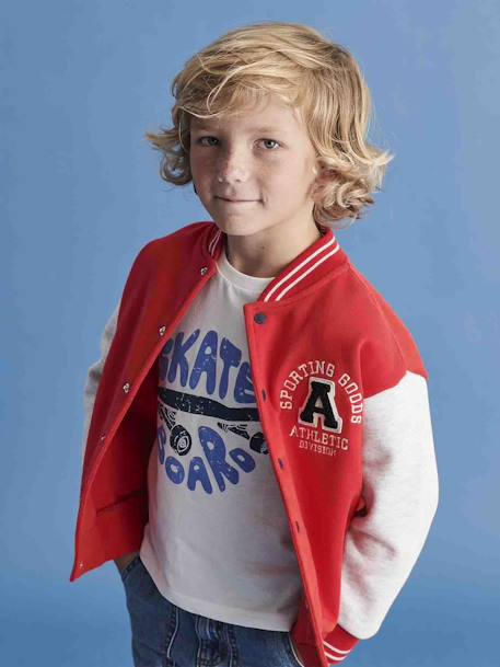 Sweat style teddy sport garçon bleu+rouge 5 - vertbaudet enfant 