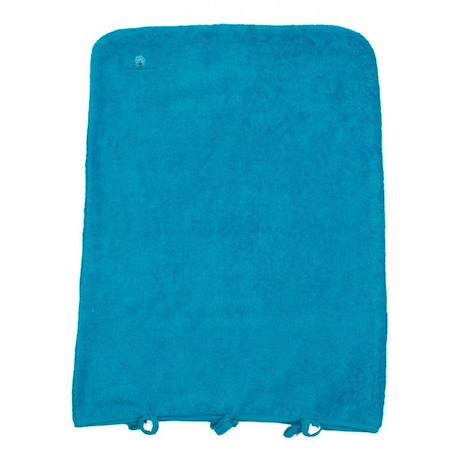 Housse matelas à langer élastique - EVEIL ET NATURE - Coton bio - Lagon - 55x75 cm BLEU 1 - vertbaudet enfant 