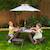 KidKraft - Ensemble de Tabourets, Parasol et Table octogonale en Bois pour Enfant – Marron et Beige MARRON 2 - vertbaudet enfant 