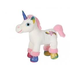 Jouet-Premier âge-Peluches-Gipsy Toys - Licorne Lica Bella Sparkle - 22 cm - Blanche & Rose Clair