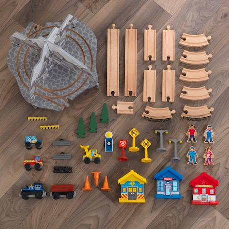 KidKraft - Ensemble table de jeu et train en bois Montagne rocheuse MULTICOLORE 2 - vertbaudet enfant 