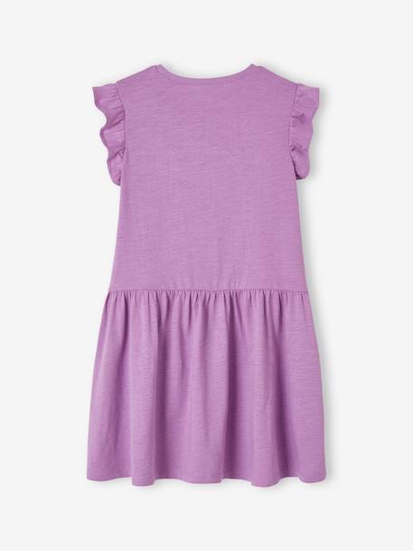 Robe manches à volant fille mauve+rouge+vert d'eau 3 - vertbaudet enfant 