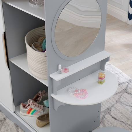 KidKraft - Armoire/Dressing et Coiffeuse en Bois pour Enfant BLANC 5 - vertbaudet enfant 