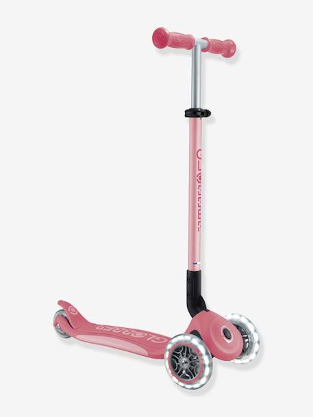 Primo Foldable Lights - Trottinette Pliable Lumineuse à 3 Roues - GLOBBER bleu pétrole+rose 9 - vertbaudet enfant 