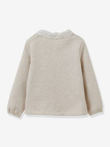 Cardigan en molleton fille - coton bio CYRILLUS écru 2 - vertbaudet enfant 