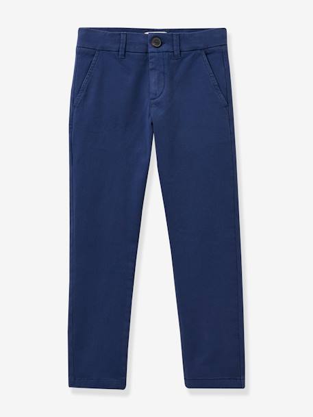 Chino light garçon Cyrillus bleu azur+indigo 3 - vertbaudet enfant 