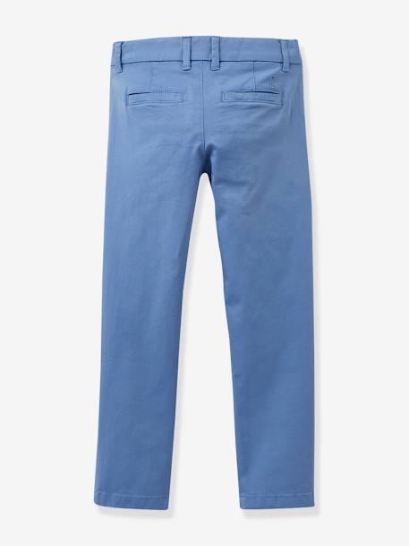 Chino light garçon Cyrillus bleu azur+indigo 2 - vertbaudet enfant 