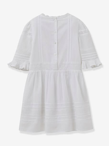 Robe Lisy fille collection fêtes et mariages CYRILLUS blanc 2 - vertbaudet enfant 