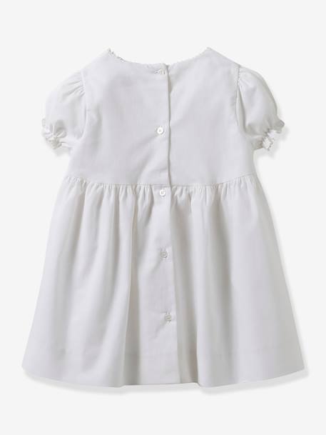 Robe brodée bébé collection fêtes et mariages CYRILLUS blanc 2 - vertbaudet enfant 