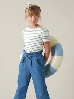 -Pantalon large fille en denim light CYRILLUS