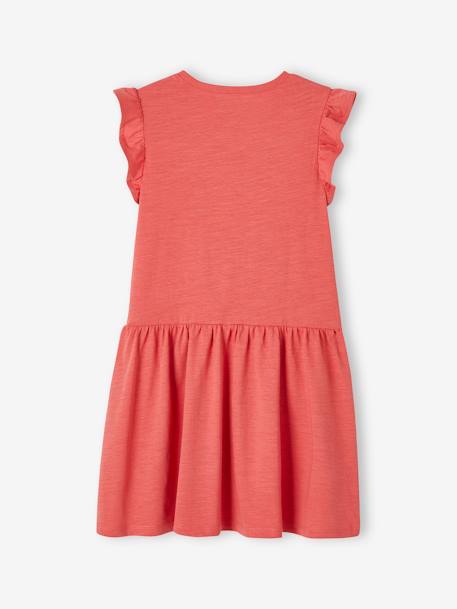 Robe manches à volant fille mauve+rouge+vert d'eau 8 - vertbaudet enfant 